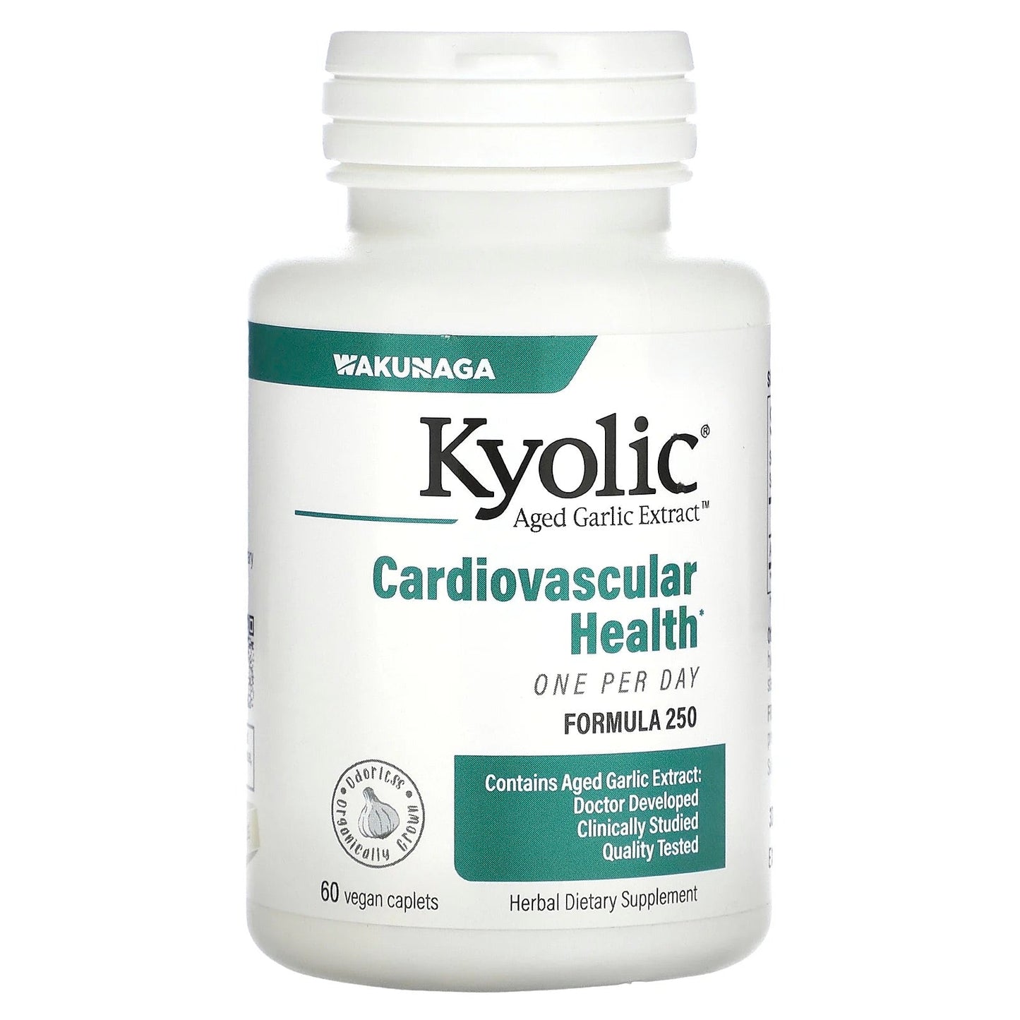 Pre-Order | Arrives in 5–10 Days – Kyolic
Aged Garlic Extract, One Per Day, 1,000 mg, 60 Vegan Caplets
