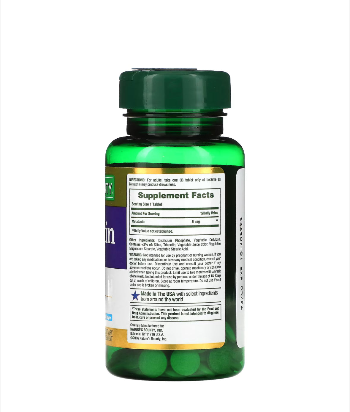 Pre-Order | Arrives in 5–10 Days –NATURE’S BOUNTY DUAL SPECTRUM MELATONIN 5MG, 60 BI-LAYER TABLETS
