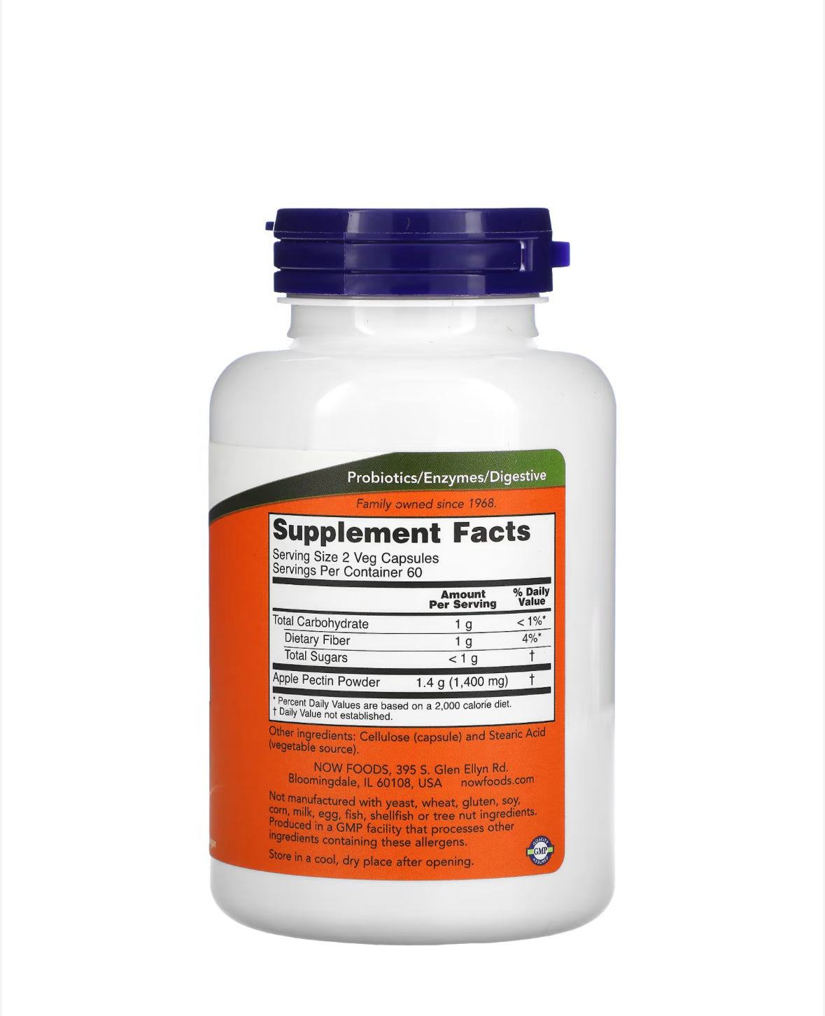 Pre-Order | Arrives in 5–10 Days – NOW APPLE PECTIN 700MG, 120 VEG CAPSULES