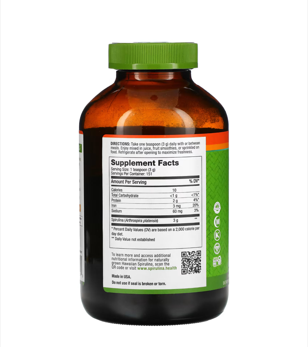 PURE HAWAIIAN SPIRULINA POWDER