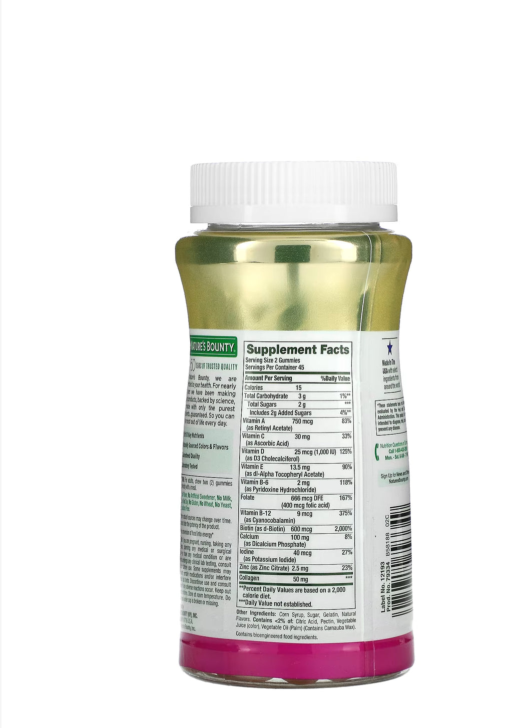 Pre-Order | Arrives in 5–10 Days –NATURE’S BOUNTY WOMEN’S MULTIVITAMIN GUMMIES, RASPBERRY
