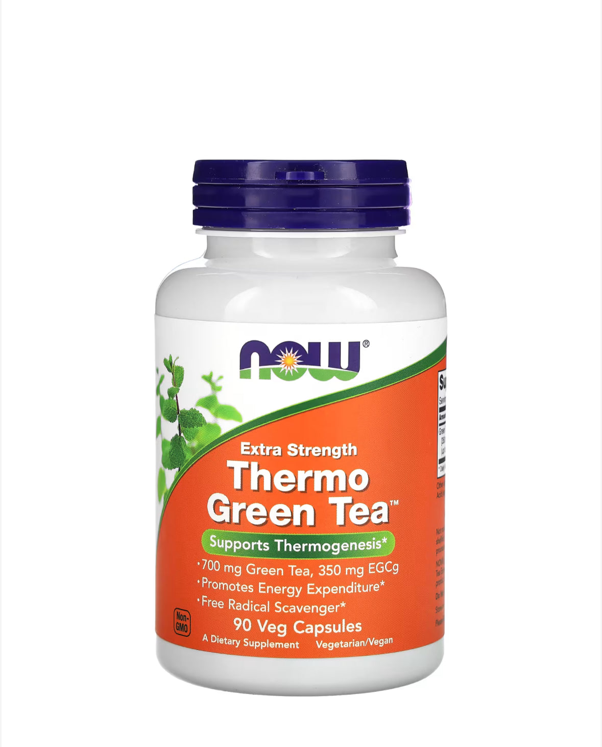 Pre-Order | Arrives in 5–10 Days –
NOW EXTRA STRENGTH THERMO GREEN TEA, 90 VEG CAPSULES
