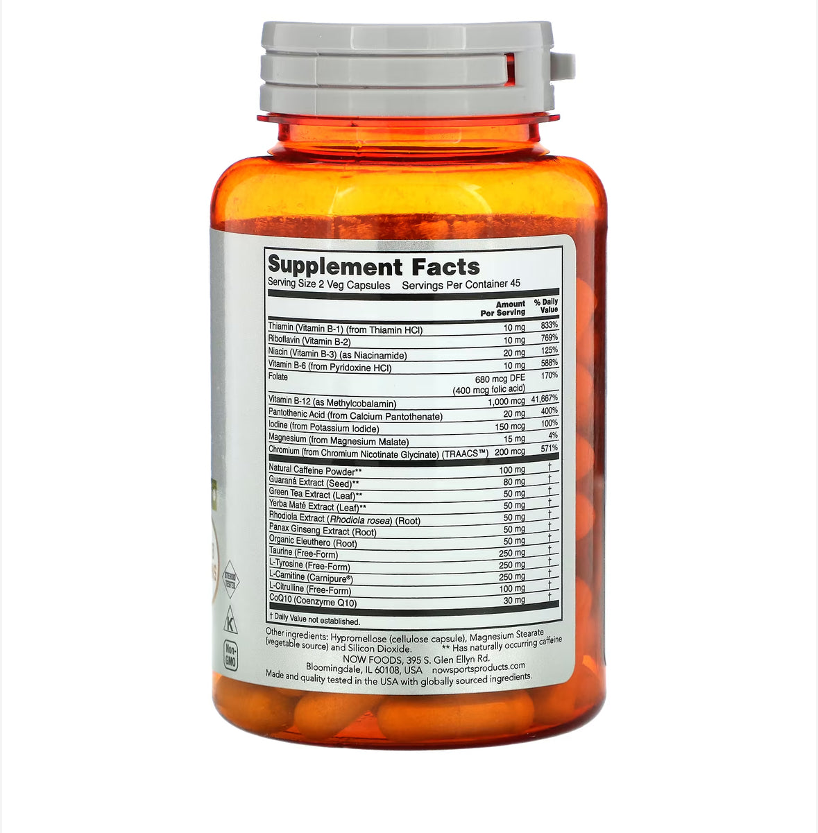 Pre-Order | Arrives in 5–10 Days –
NOW SPORTS ENERGY EXTREME, 90 VEG CAPSULES