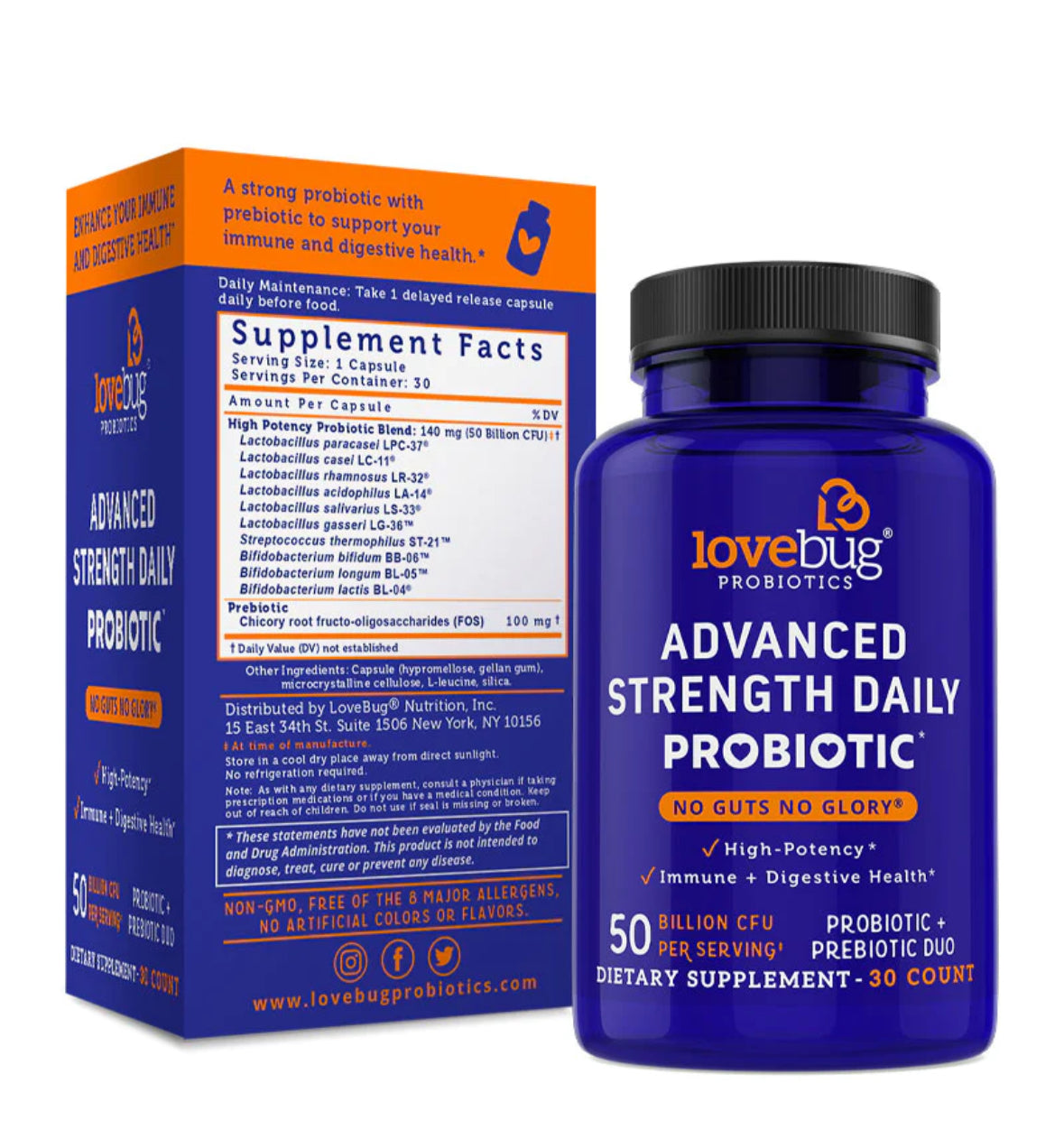 LOVEBUG PROBIOTICS ADVANCED STRENGTH DAILY PROBIOTIC