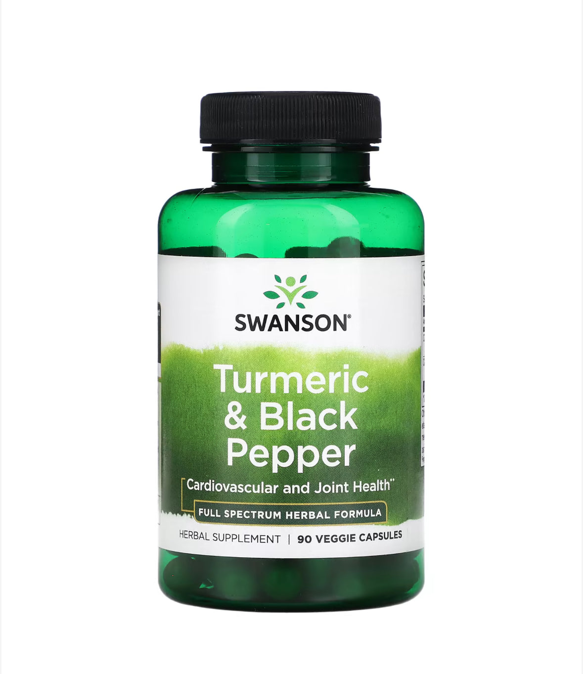 Pre-Order | Arrives in 5–10 Days – SWANSON TURMERIC & BLACK PEPPER, 90 VEGGIE CAPSULES