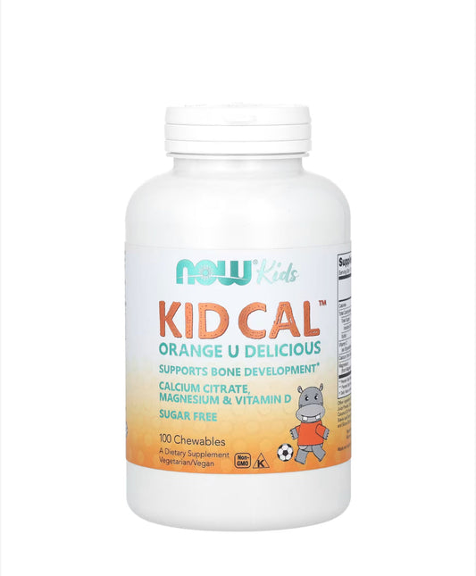 Pre-Order | Arrives in 5–10 Days –
NOW KID CAL ORANGE, 100 CHEWABLES