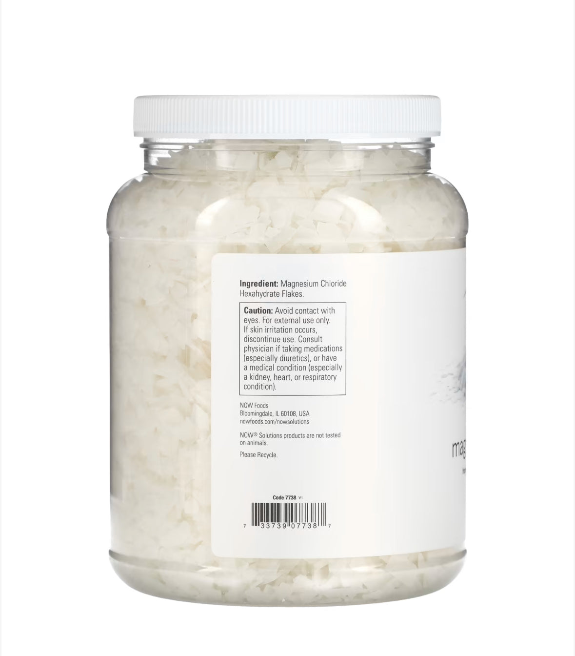 Pre-Order | Arrives in 5–10 Days – NOW SOLUTIONS 100% PURE MAGNESIUM FLAKES, 1531G