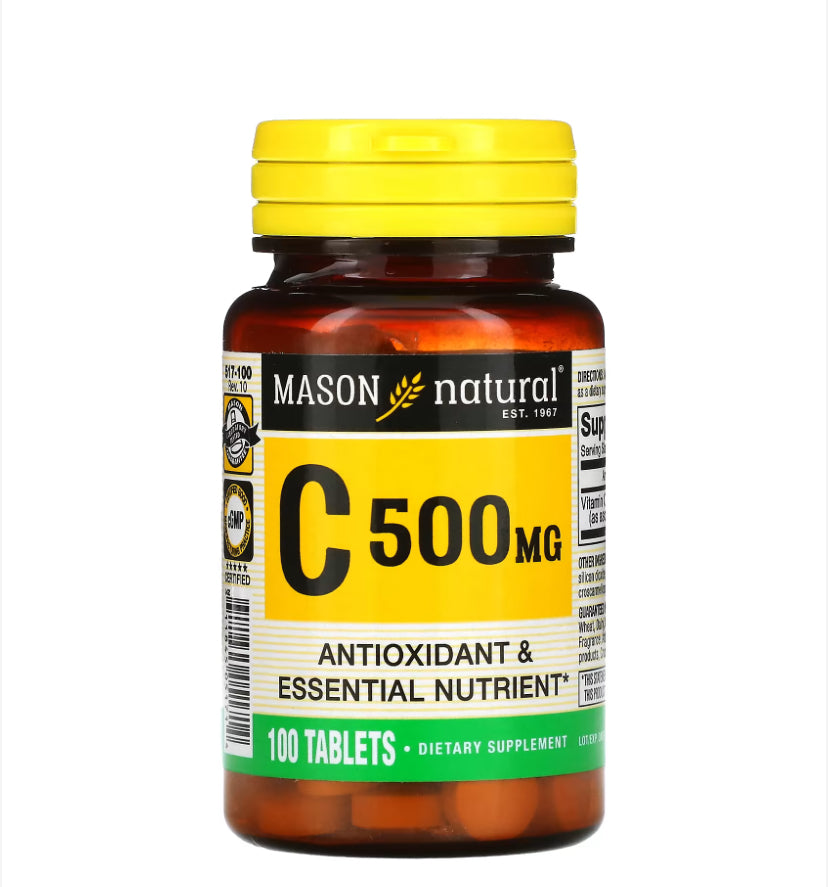 MASON NATURAL C 500MG, 100 TABLETS