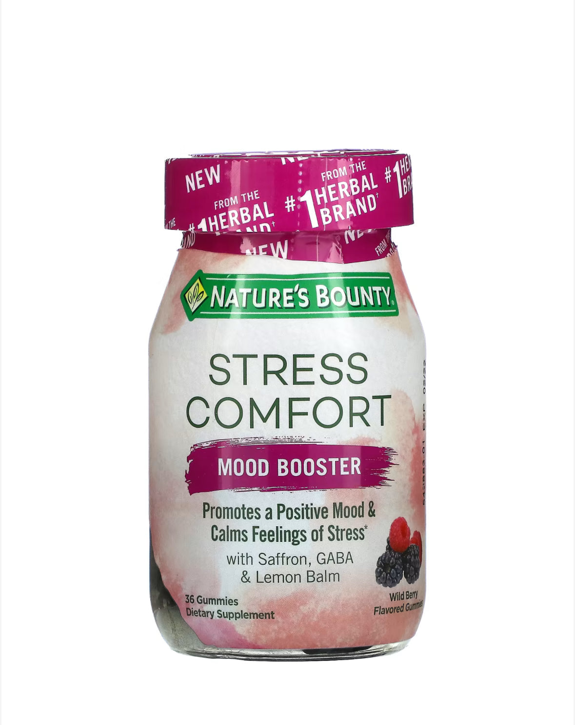 Pre-Order | Arrives in 5–10 Days – NATURE’S BOUNTY STRESS COMFORT, MOOD BOOSTER, WILD BERRY, 36 GUMMIES