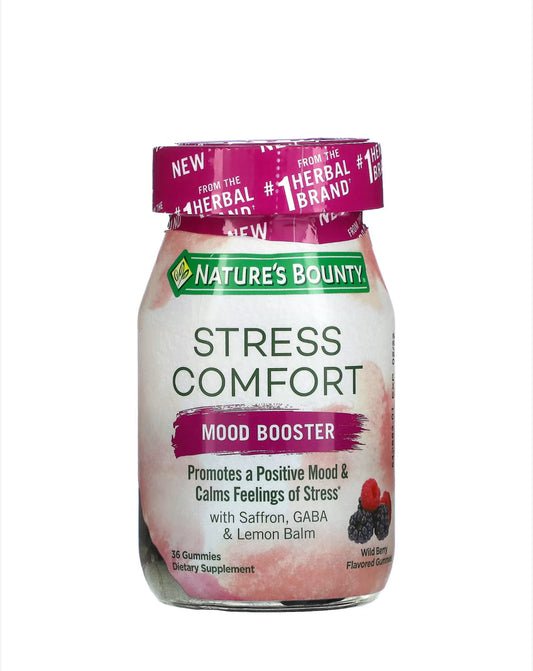 Pre-Order | Arrives in 5–10 Days – NATURE’S BOUNTY STRESS COMFORT, MOOD BOOSTER, WILD BERRY, 36 GUMMIES