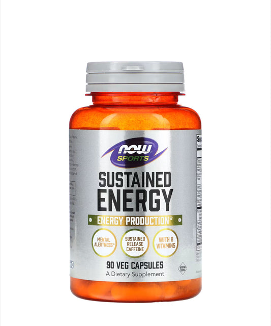 Pre-Order | Arrives in 5–10 Days –
NOW SPORTS SUSTAINED ENERGY, 90 VEG CAPSULES