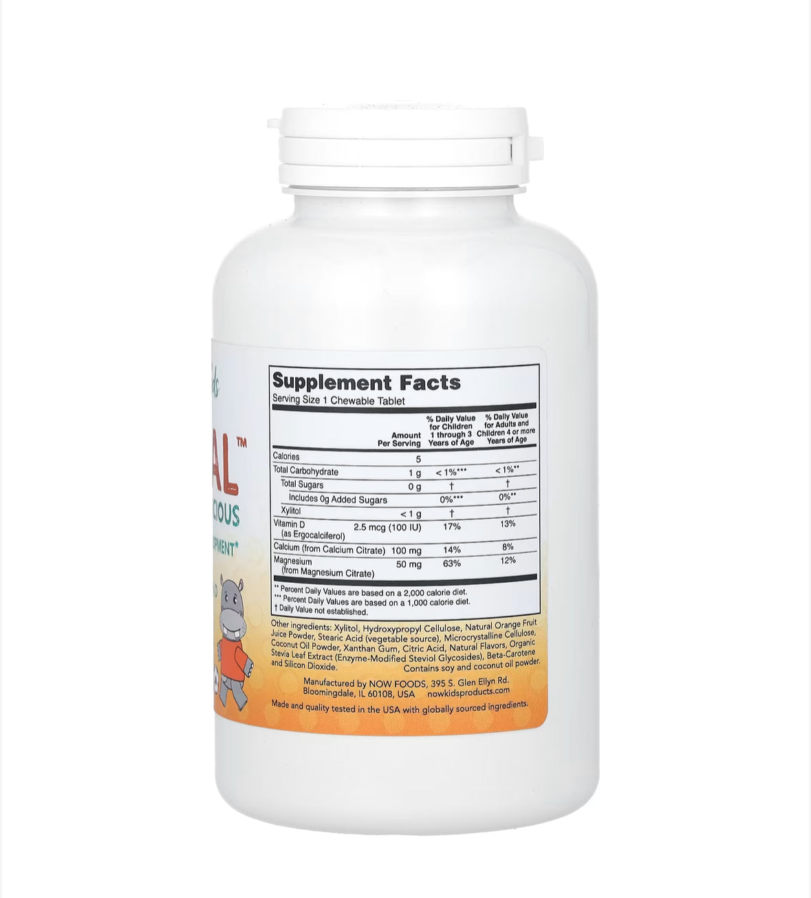 Pre-Order | Arrives in 5–10 Days –
NOW KID CAL ORANGE, 100 CHEWABLES