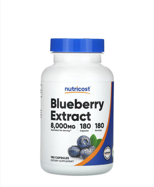 Pre-Order | Arrives in 5–10 Days – NUTRICOST BLUEBERRY EXTRACT, 180 CAPSULES