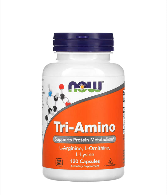 Pre-Order | Arrives in 5–10 Days –
NOW TRI-AMINO, 120 CAPSULES