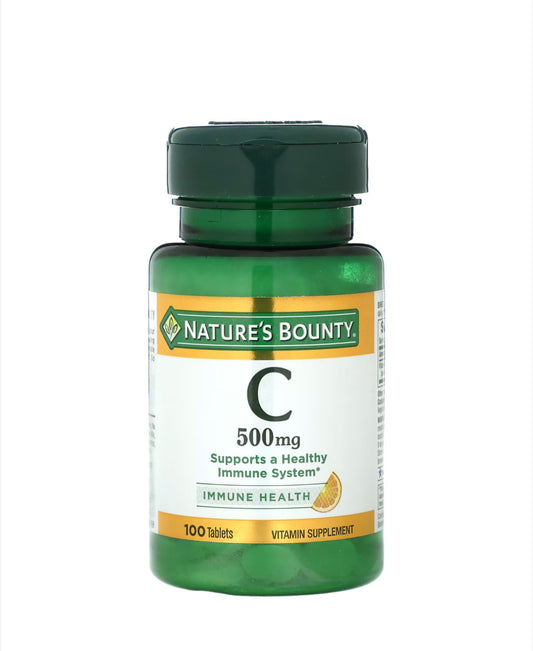 Pre-Order | Arrives in 5–10 Days –
NATURE’S BOUNTY VITAMIN C 500MG, 100 TABLETS