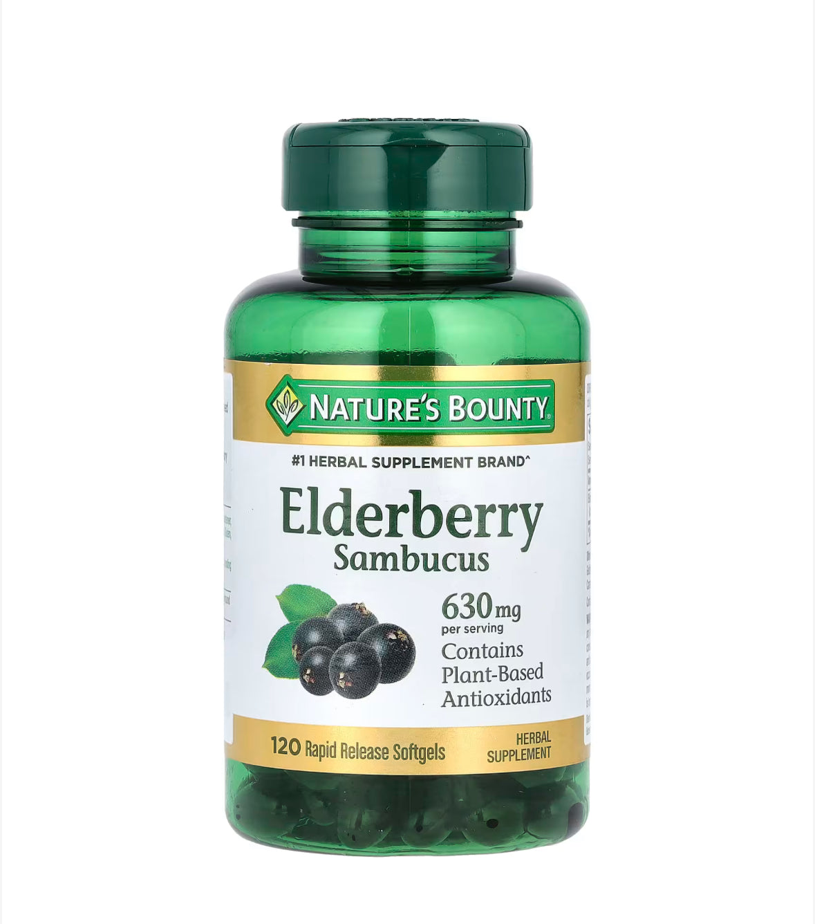 Pre-Order | Arrives in 5–10 Days –
NATURE’S BOUNTY ELDERBERRY SAMBUCUS 630MG