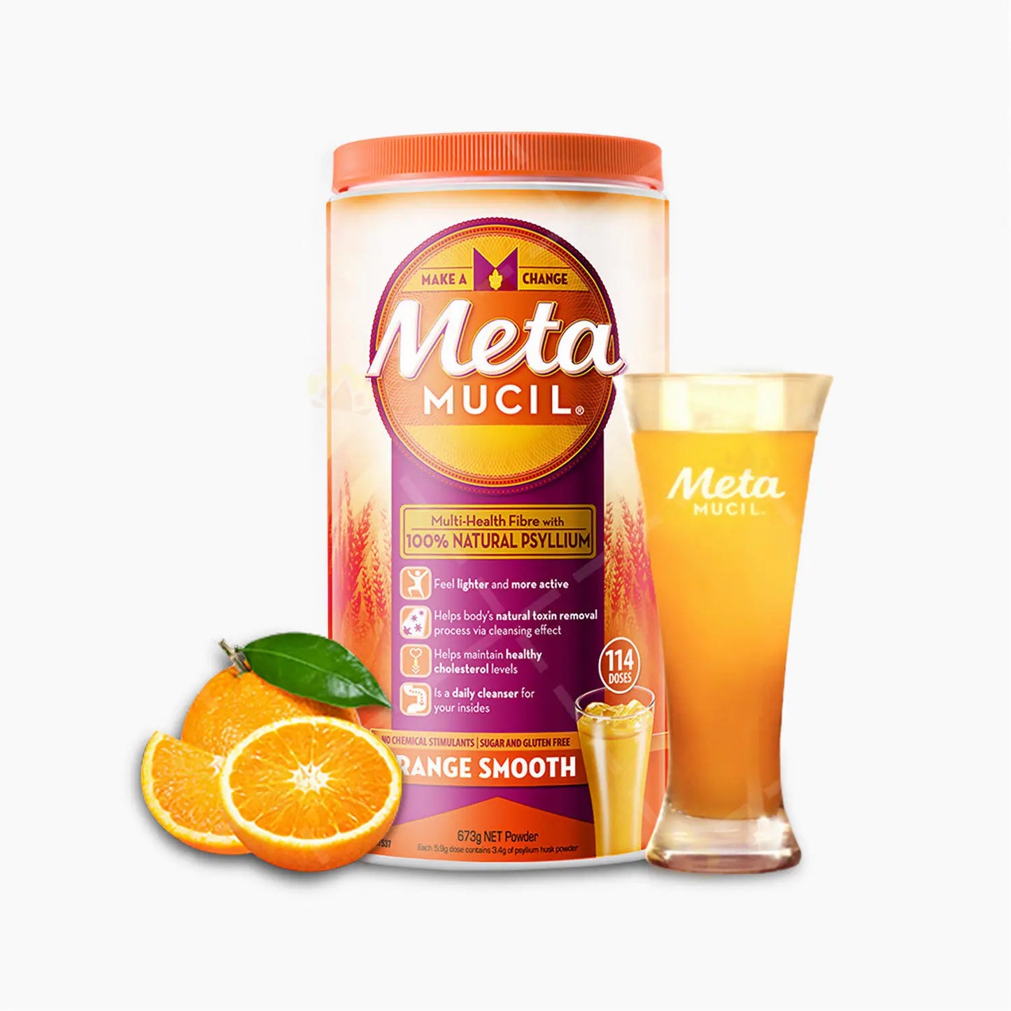 META MUCIL, ORANGE SMOOTH 673g
