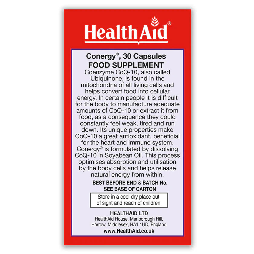 HEALTHAID CONERGY, 30 CAPSULES