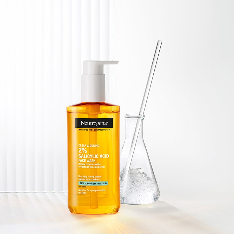 NEUTROGENA CLEAR & DEFEND 2% SALICYLIC ACID FACE WASH
