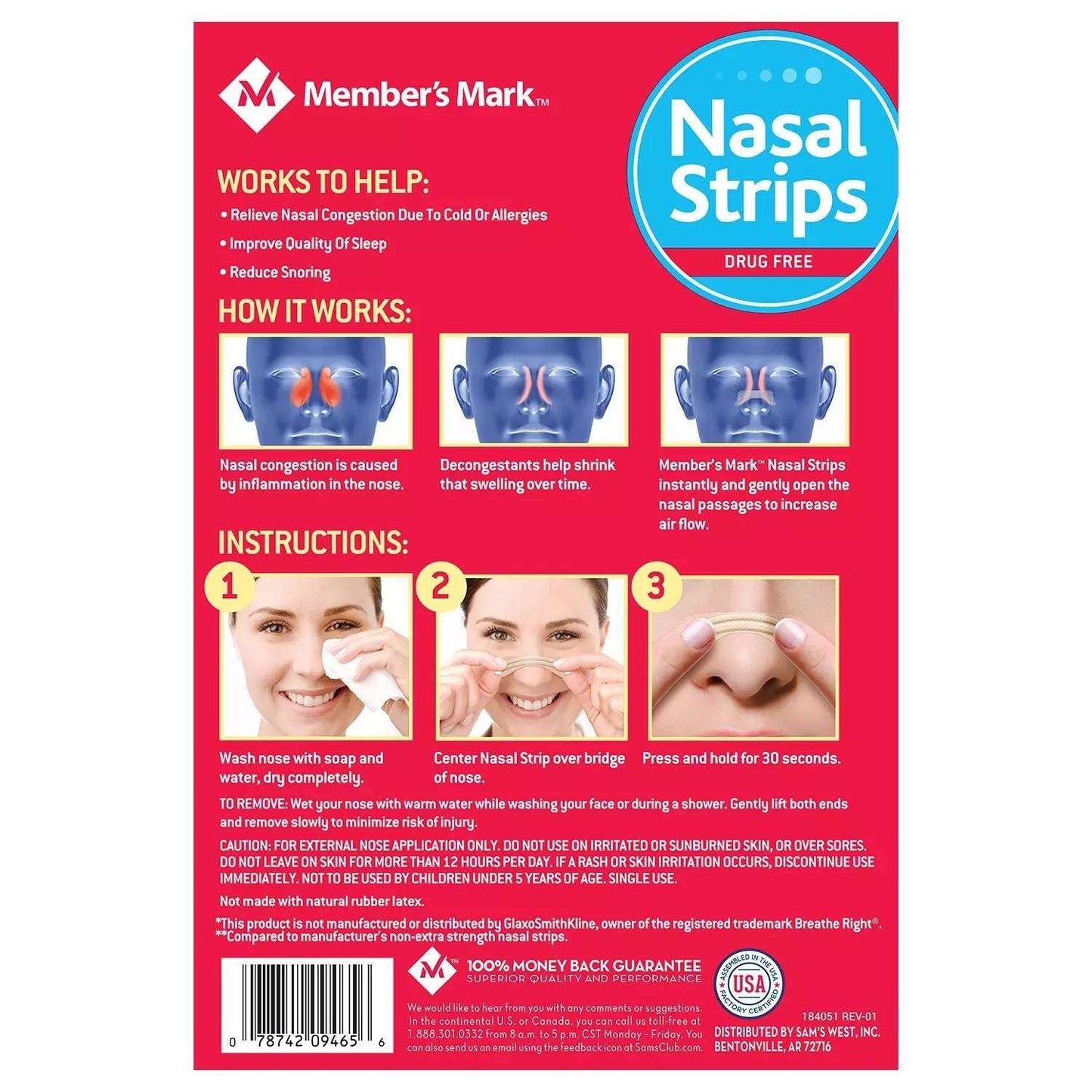 MEMBER’S MARK EXTRA STRENGTH NASAL STRIPS