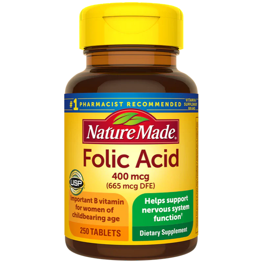 NATURE MADE FOLIC ACID 400 MCG, 250 TABLETS