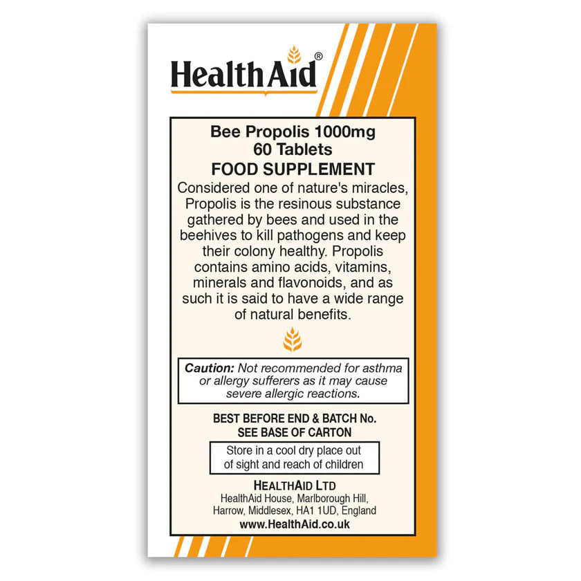 HEALTHAID BEE PROPOLIS 1000MG