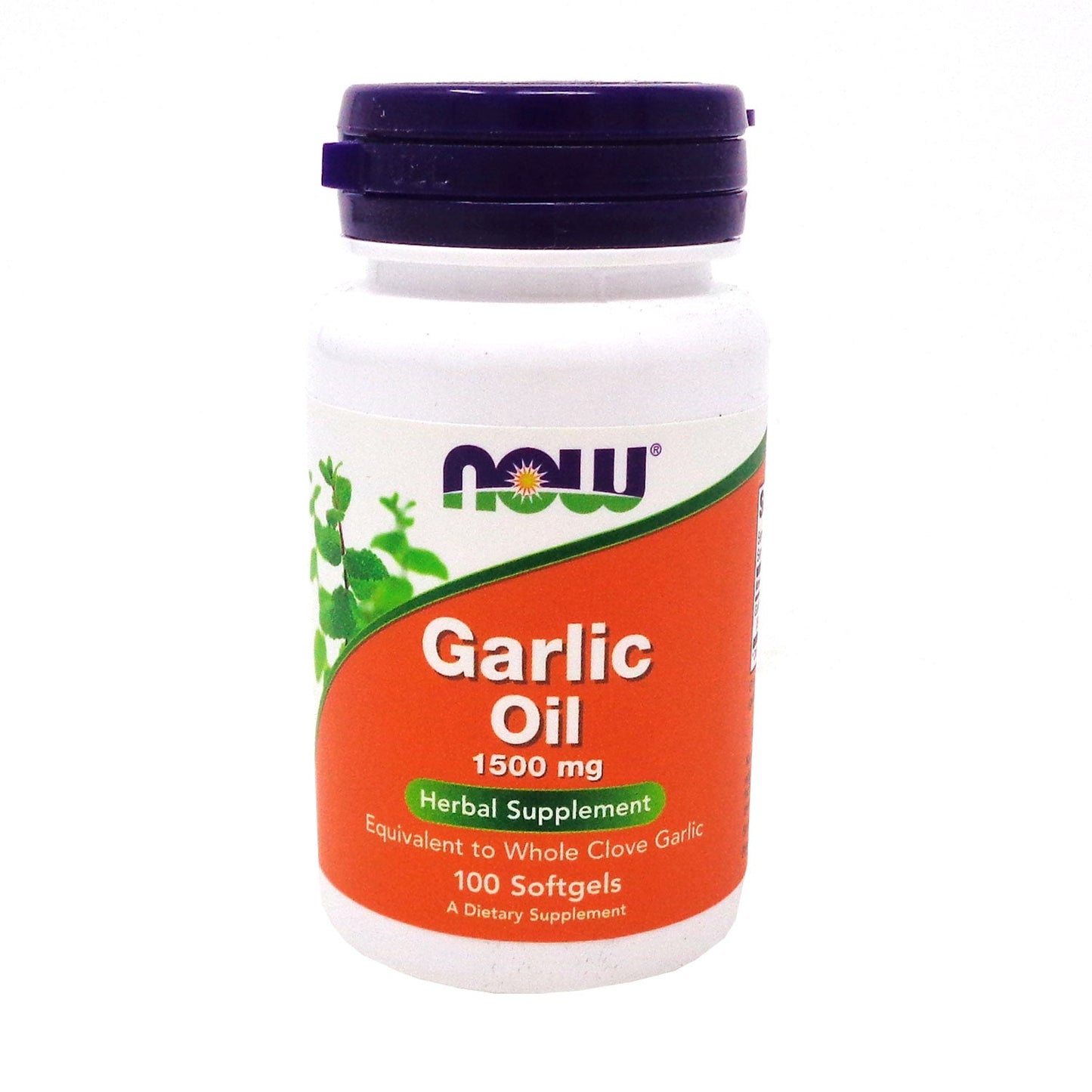 NOW GARLIC OIL 1500MG, 100 SOFTGELS