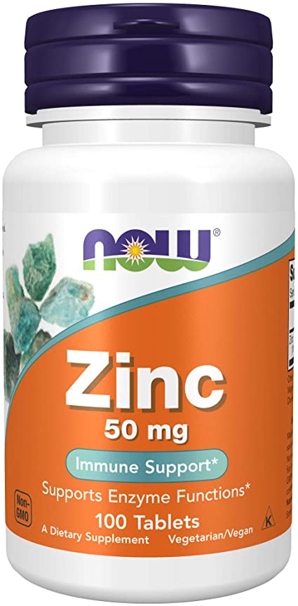 NOW ZINC 50MG, 100 TABLETS