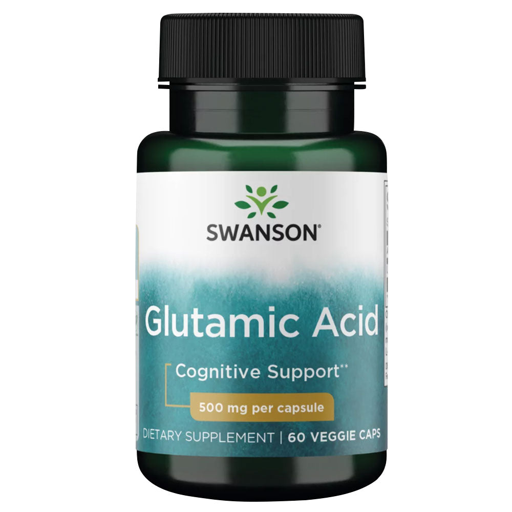 Pre-Order | Arrives in 5–10 Days – SWANSON GLUTAMIC ACID, 60 VEGGIE CAPS