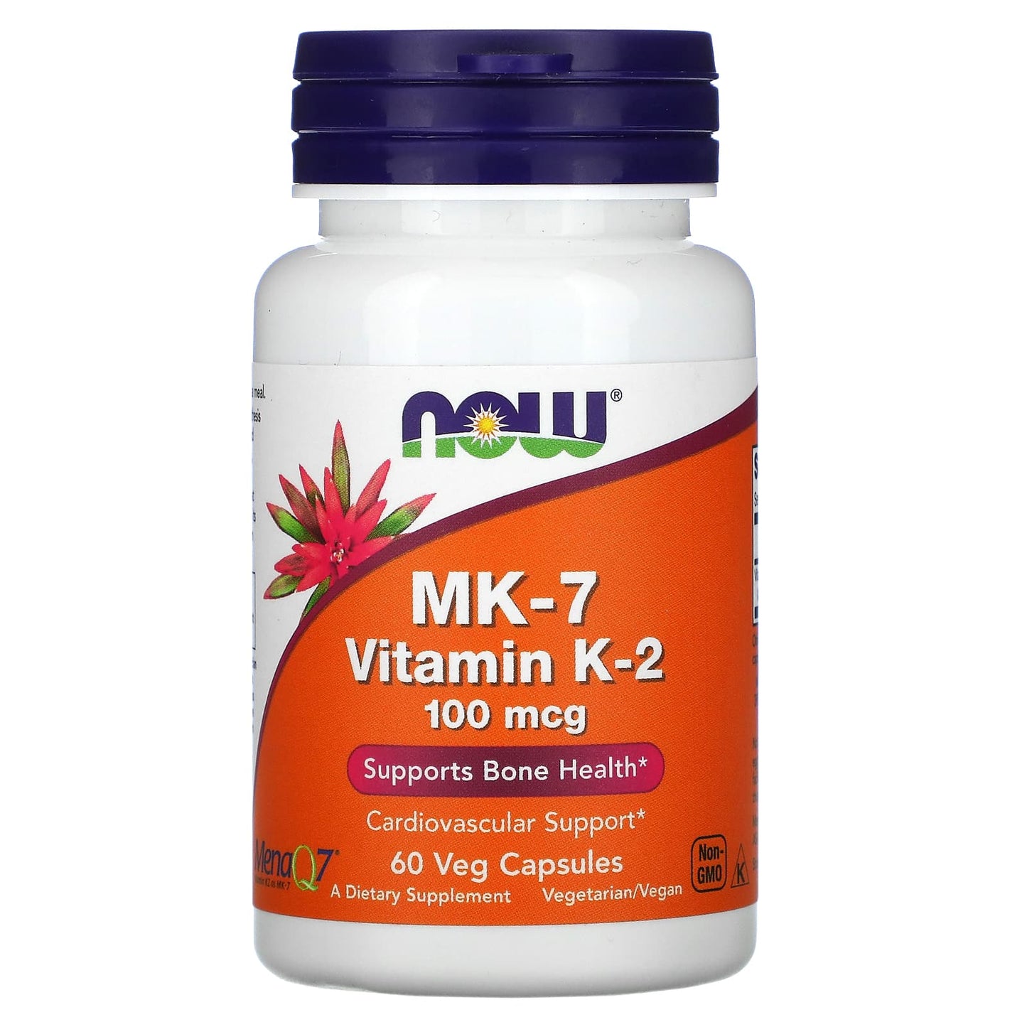 NOW MK-7 VITAMIN K-2 100MCG, 60 VEG CAPSULES