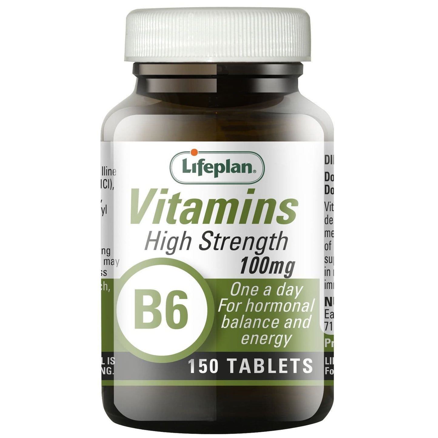 LIFEPLAN VITAMIN B6 100MG, 150 TABLETS