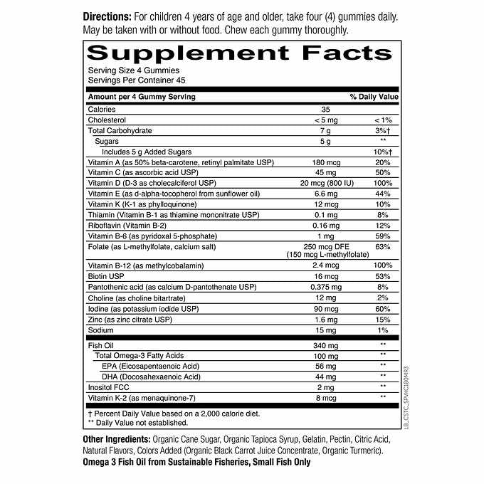 SMARTY PANTS KIDS FORMULA MULTIVITAMIN, 180 GUMMIES