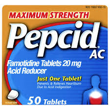 PEPCID AC, MAXIMUM STRENGTH, 50 TABLETS