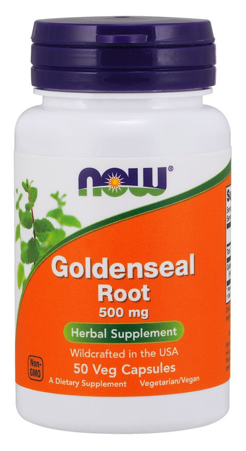 NOW GOLDENSEAL ROOT 500MG, 50 VEG CAPSULES