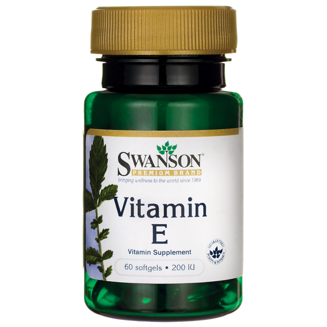 Pre-Order | Arrives in 5–10 Days – SWANSON VITAMIN E, 200 IU 60 SOFTGELS
