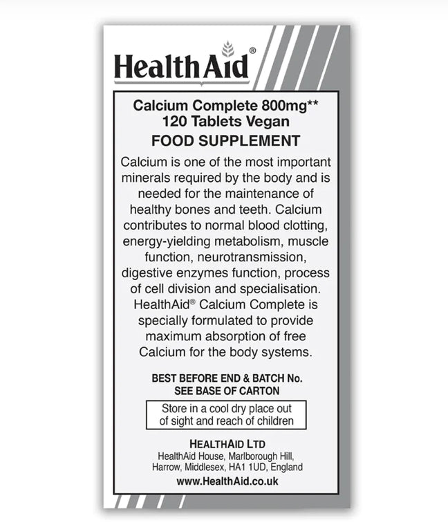 HEALTHAID CALCIUM COMPLETE 800MG, 120 TABLETS
