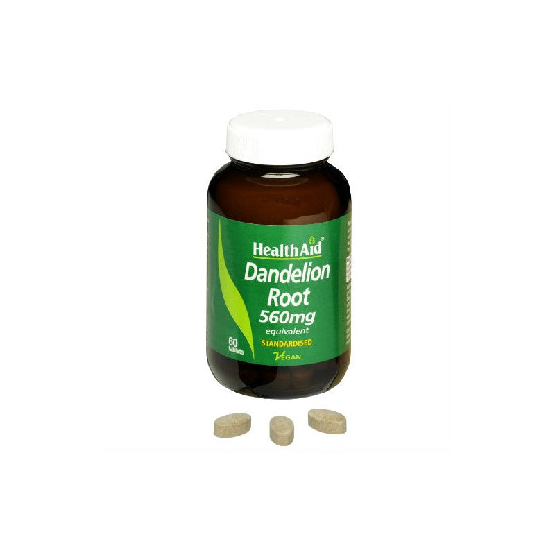 HEALTHAID DANDELION ROOT 560MG, 60 TABLETS