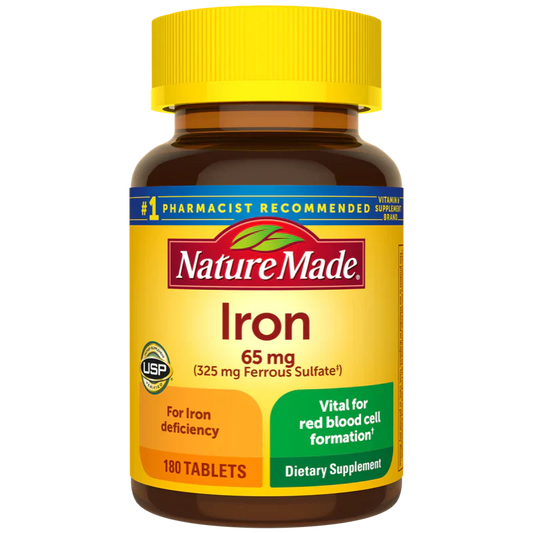 NATURE MADE IRON 65MG, 180 TABLETS