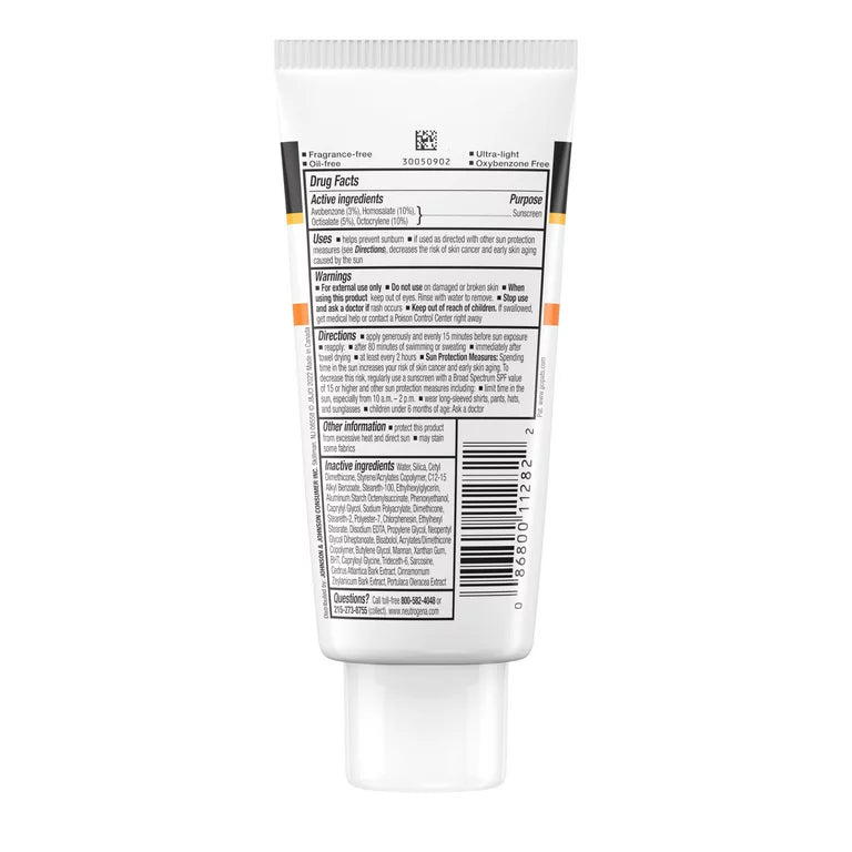 NEUTROGENA CLEAR FACE OIL-FREE SUNSCREEN SPF 50