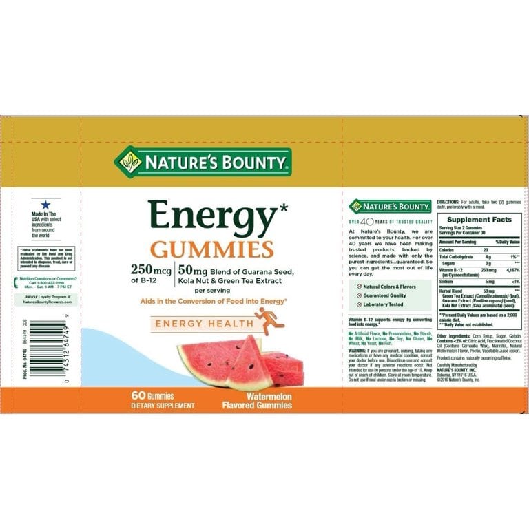 NATURE’S BOUNTY ENERGY GUMMIES