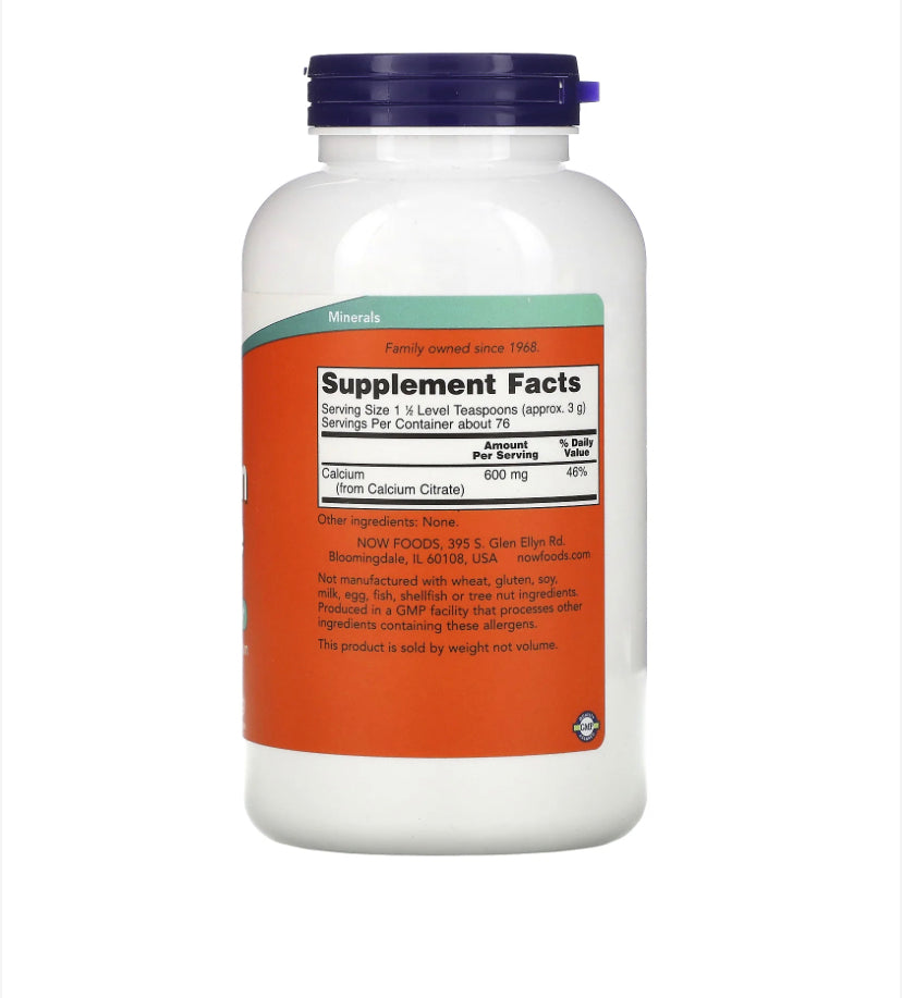 NOW CALCIUM CITRATE PURE POWDER