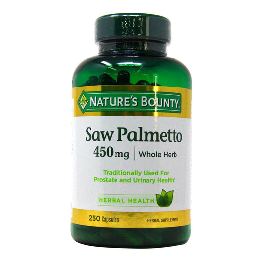 NATURE’S BOUNTY SAW PALMETTO 450MG, 250 CAPSULES
