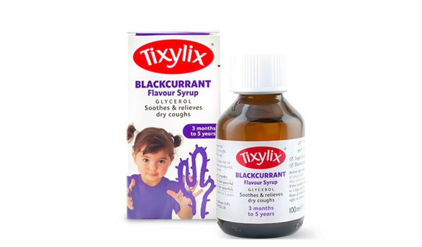 TIXYLIX BLACKCURRANT FLAVOUR SYRUP 3 MONTHS TO 5 YEARS