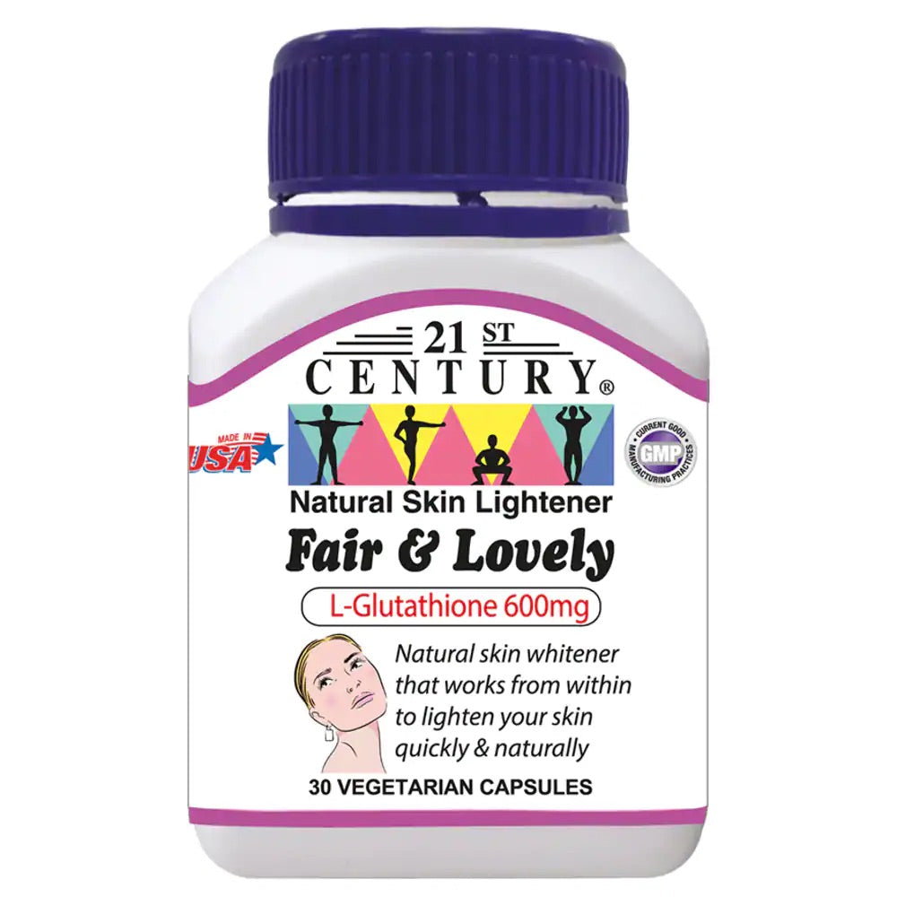 21st Century Fair & Lovely L-Glutathione 600mg - 30 Caps Caplet 21st Century Fair & Lovely L-Glutathione 600mg - 30 Caps Caplet