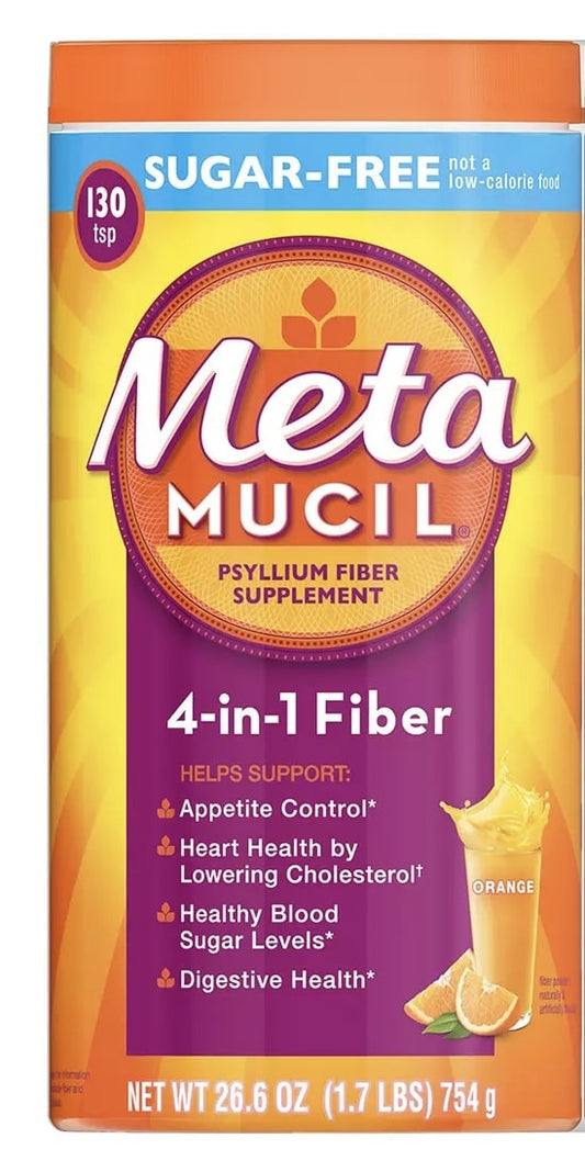 META MUCIL PSYLLIUM FIBER SUPPLEMENT 4-IN-1 FIBER