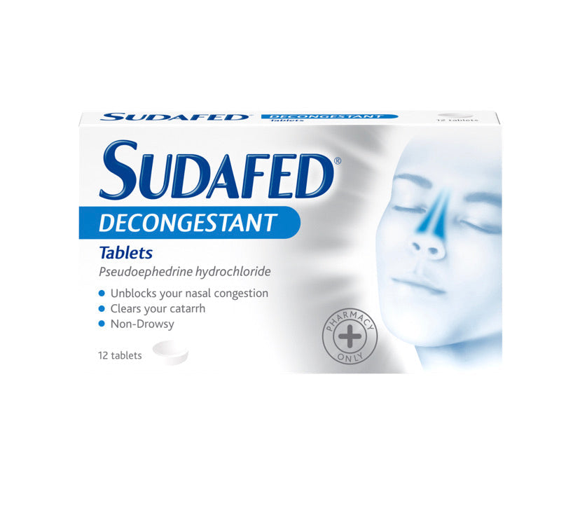 SUDAFED DECONGESTANT NON DROWSY (12 TABLETS) - E-Pharmacy Ghana