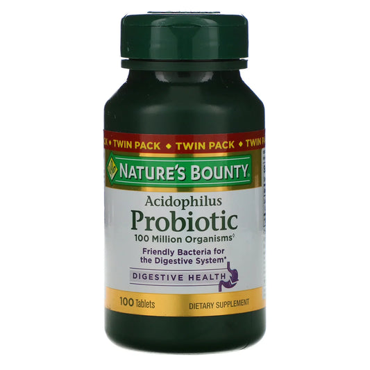 NATURE’S BOUNTY ACIDOPHILUS PROBIOTIC, 100 TABLETS