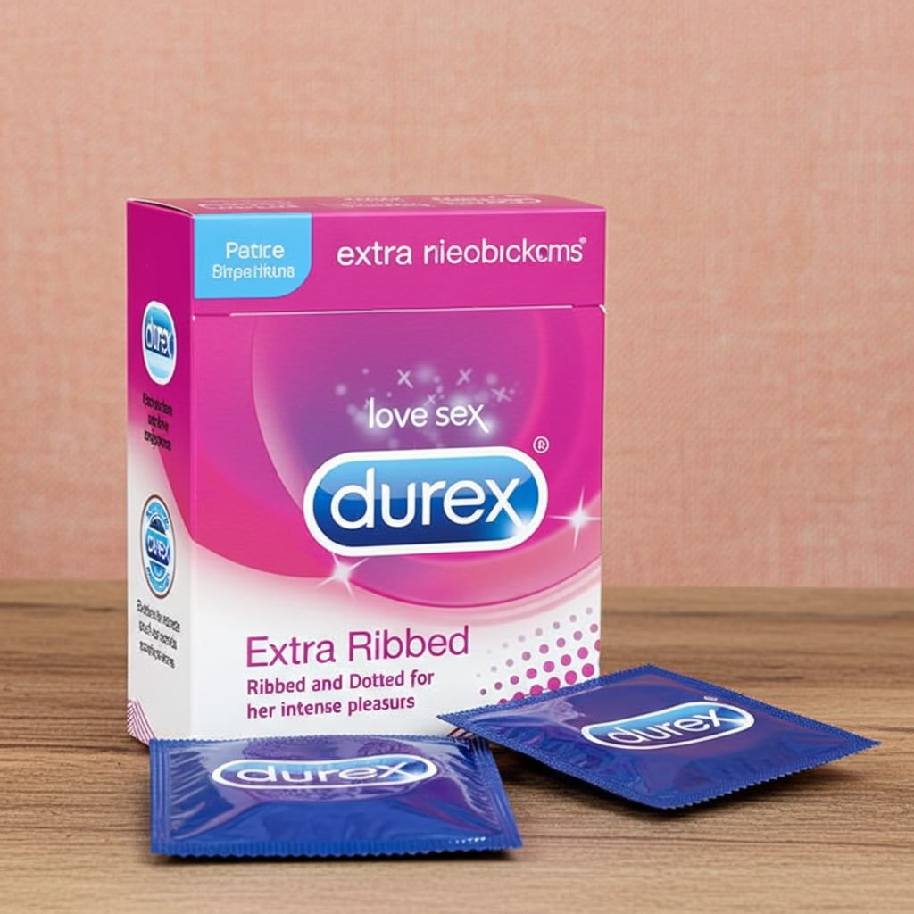 DUREX EXTRA RIBBED 3 CONDOMS