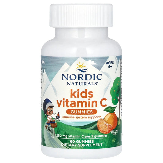 Pre-Order | Arrives in 5–10 Days – Kids Vitamin C Gummies, Ages 4+, Tangy Tangerine, 250 mg, 60 Gummies (125 per Gummy)