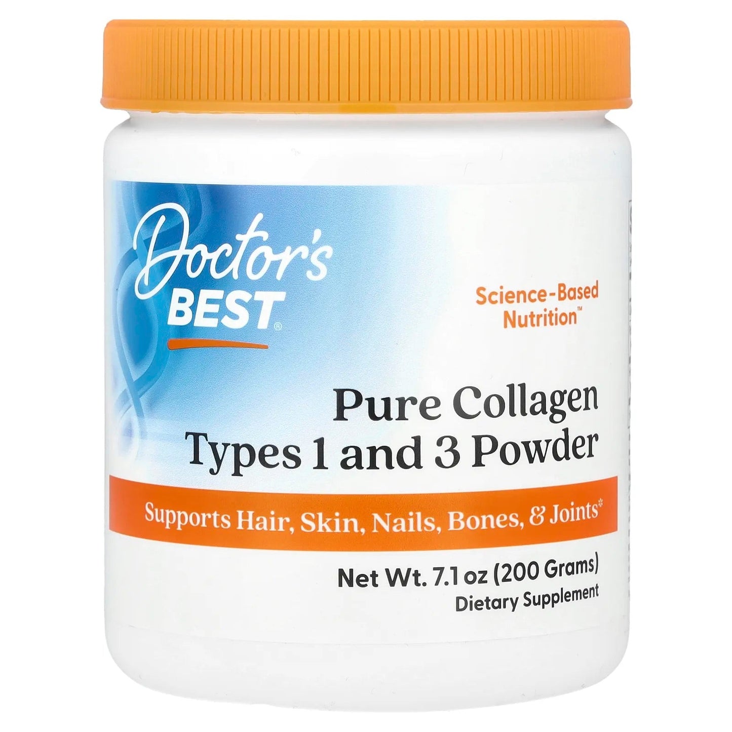 Pre-Order | Arrives in 5–10 Days – Doctor’s Best                   Pure Collagen Types 1 and 3 Powder, 7.1 oz (200 g)
